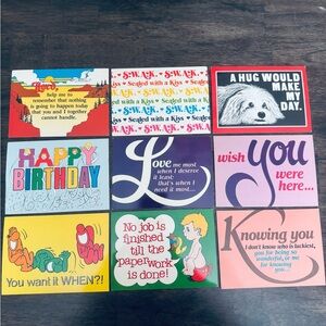 Vintage Greeting Postcards Bundle Lot 1980s
